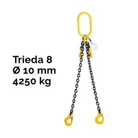 Dvoupramenný řetězový vazák, oko-2 hák, zkracovač, Nosnost 4250/3150 kg, G8-10, Certifikát, ČŽ